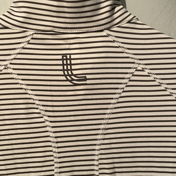 Lole Essential Cardigan Full Zip White Grey Striped Size Small - Picture 5 of 5
